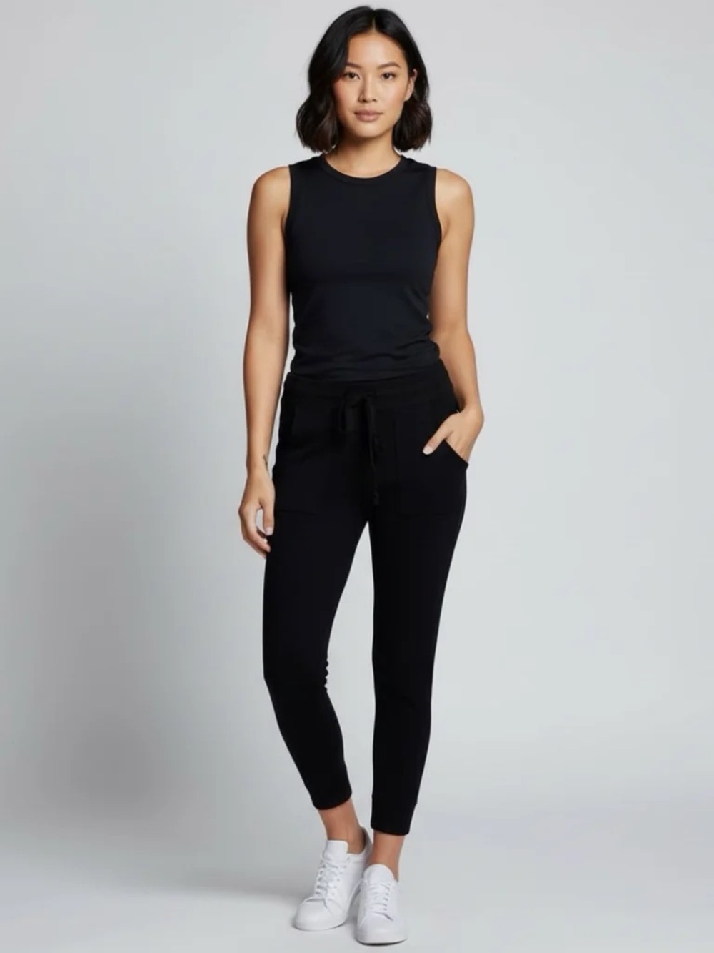 Greyson Black Wool Cashmere Drawstring Joggers Women’s M